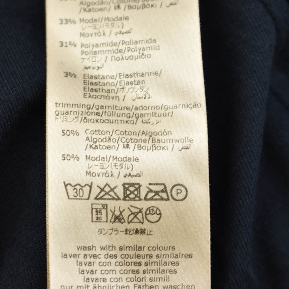 BURBERRY Navy Blue Logo & Nova Check Dress - Picture 8 of 8